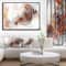 Designart - Colored Smoke Brown - Abstract Framed Canvas art print